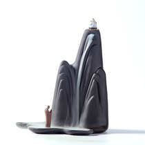 Creative purple sand backflow incense sandalwood tower incense agarwood incense burner Home room backflow incense burner Zen decoration