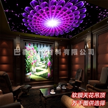 European style living room dining room UV three-dimensional soft film ceiling advertising light box soft film ceiling decoration material