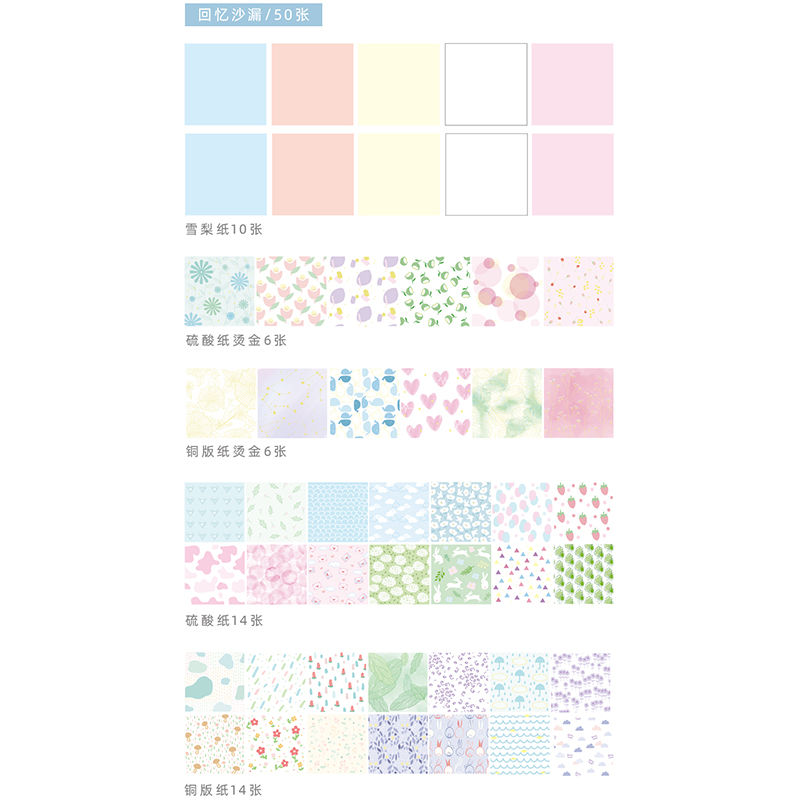 50 Pieces Of Memory Hourglass [Background Paper / Non Sticky]Hand account Stickers suit Ins wind like a breath of fresh air Japanese  lovely Super cute Cartoon Girlish heart Hand account source material tool Retro character Internet celebrity 100 Zhang a set originality decorate Small pattern a copy Stationery