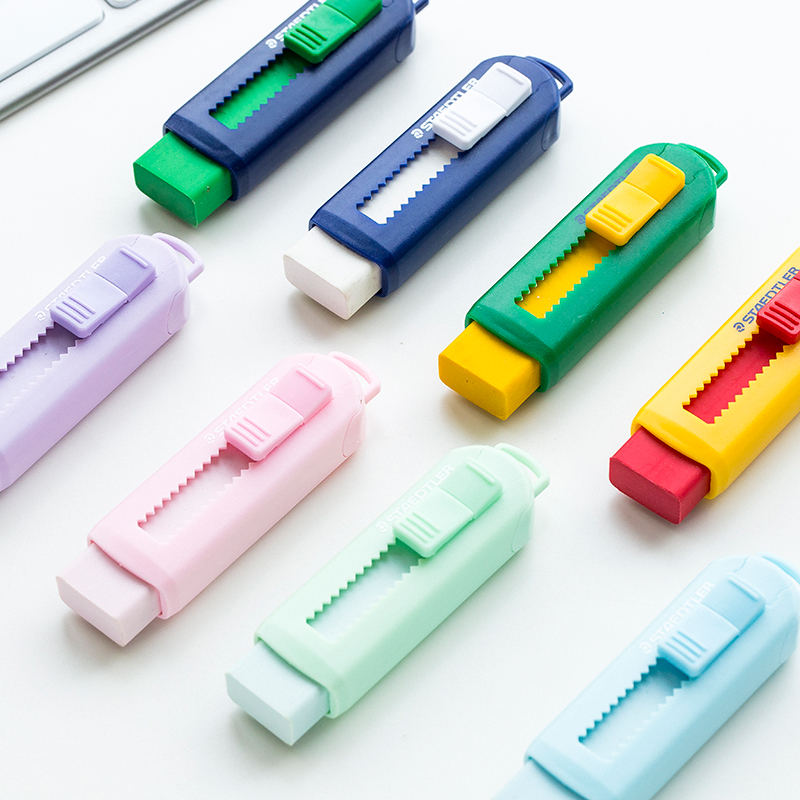 Germany Shide Building Color Eraser Professional Drawing Pupils with Automatic Telescopic Push-pull Eraser Painting Like Leather Cute Wipe Clean Children Cute Creative Stationery Wholesale