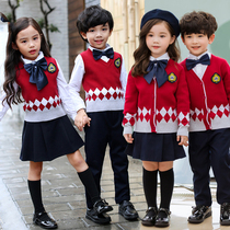 British Academy style Primary School uniforms autumn and winter sweaters set for men and women children performance class uniforms kindergarten Garden uniforms New