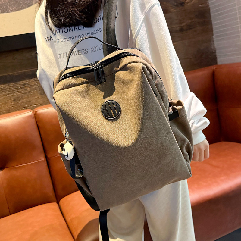 French Dudk High-End Backpack for Women, New Casual and Simple Large-Capacity Travel Bag, Lightweight Double-Layer Computer Bag