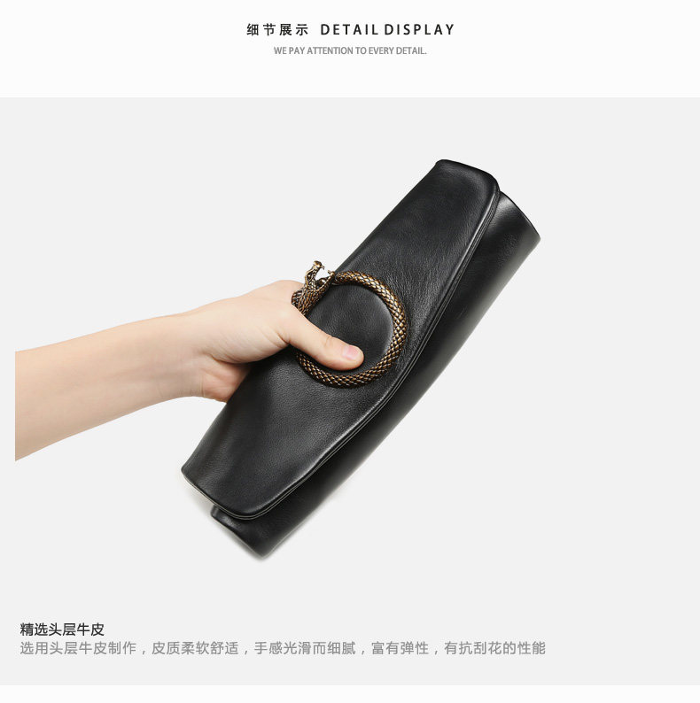 Клатч 新年礼物小众设计包包女2024大容量手拿包真皮单肩斜挎夹包软皮 Deere jack