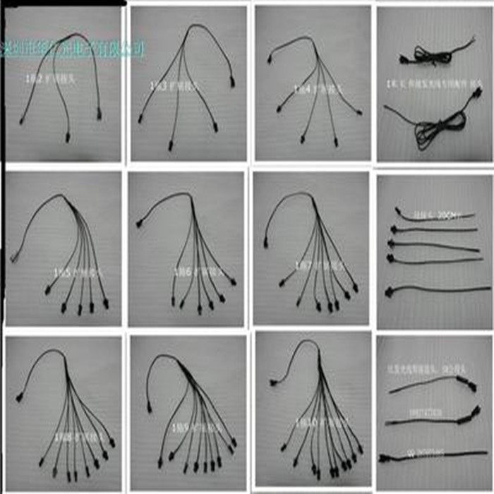 Ten-extension head interface wire extension joint connected multicolor cold light emitting light accessories