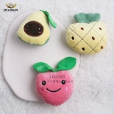 Милая плюшевая мультяшная трехмерная клубника, аксессуар для волос, сумка, упаковка, декор, кукла