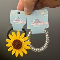 kp783 Yungong telephone line hair band jam paper thick rubber band head rope card hair accessories packaging card head tag accessories