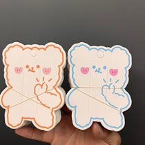 One hundred live broadcast room hair accessories cardboard bear cartoon card holder clip diy accessories 9 3×12 2