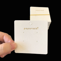 7 * 7cm Korean version ear nail packaging cardboard earrings white square card earrings hanging card hanging cardboard thickened bronzing P card
