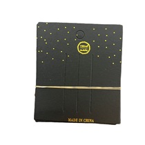 Kp810 all black hair clip packaging card hot stamping babys breath copper coins small square card tag hair clip diy accessories