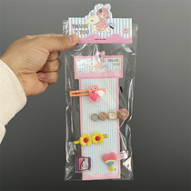 I-card DIY handmade cream glue hairpin set packaging card card head cartoon tag hair accessories long cardboard