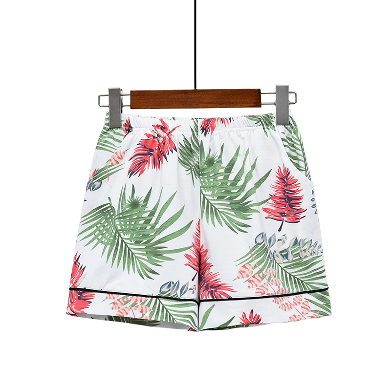 Quần short cotton 2018 nữ mùa hè nữ cotton nhà quần pyjama in hoa quả loạt quần ống rộng nữ