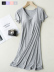 Phương thức với pad ngực ngắn tay nightdress miễn phí áo ngực phần mỏng lỏng kích thước lớn nhà ăn mặc nữ mùa hè dịch vụ nhà Đêm đầm