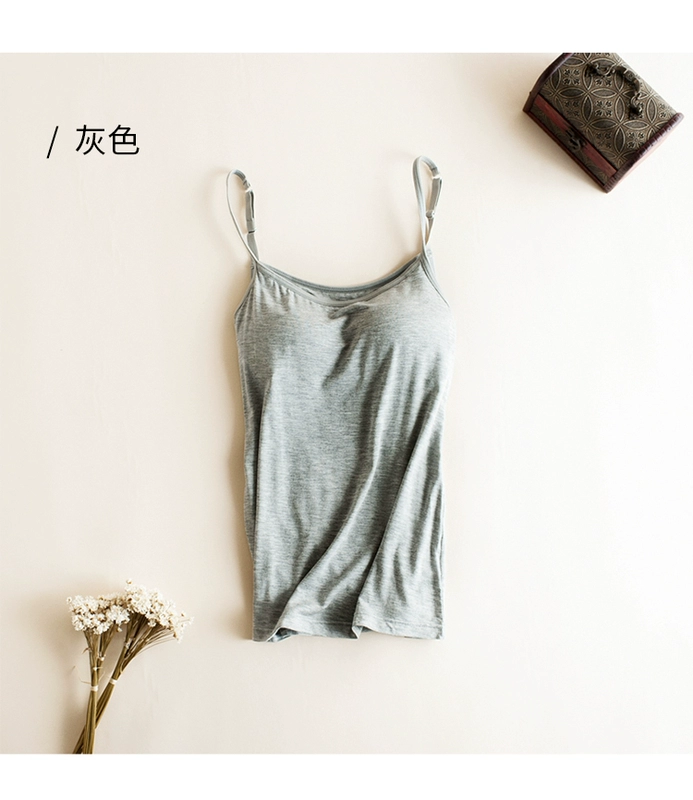 Phụ nữ đồ lót camisole với miếng đệm ngực Modal áo ngực một mảnh với áo dưới không có vòng thép ao sat nach