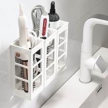 Curling iron storage rack bathroom bathroom toilet sink splint straight hair comb storage rack storage box shelf