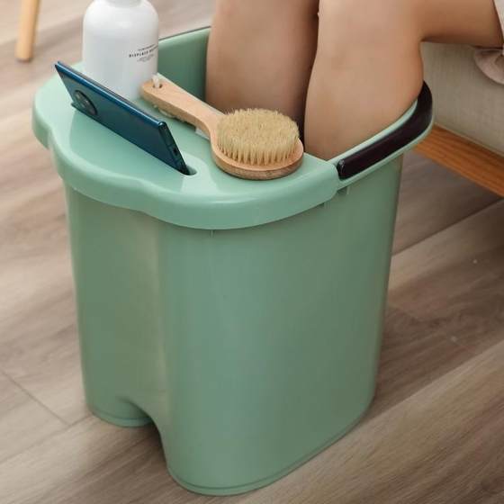 발 마사지 및 발 목욕 버킷을 위한 가정용 플라스틱 발 목욕 버킷, 두꺼워지고 힘줄 낙하 방지, 발 목욕 버킷, 마사지 페디큐어 버킷