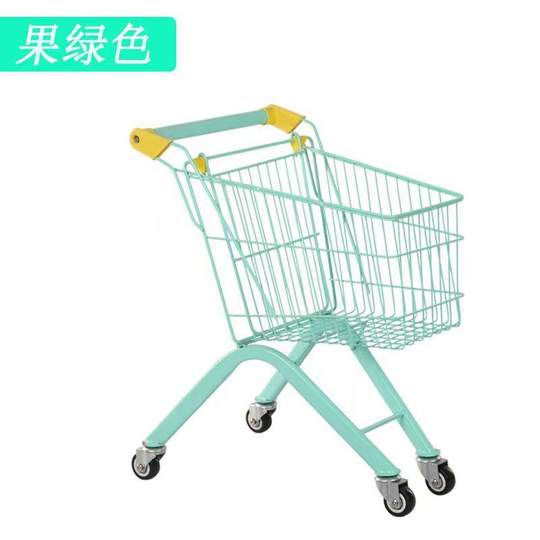 Large children's shopping cart supermarket grocery shopping small cart metal portable folding trolley 1-6 years old play house