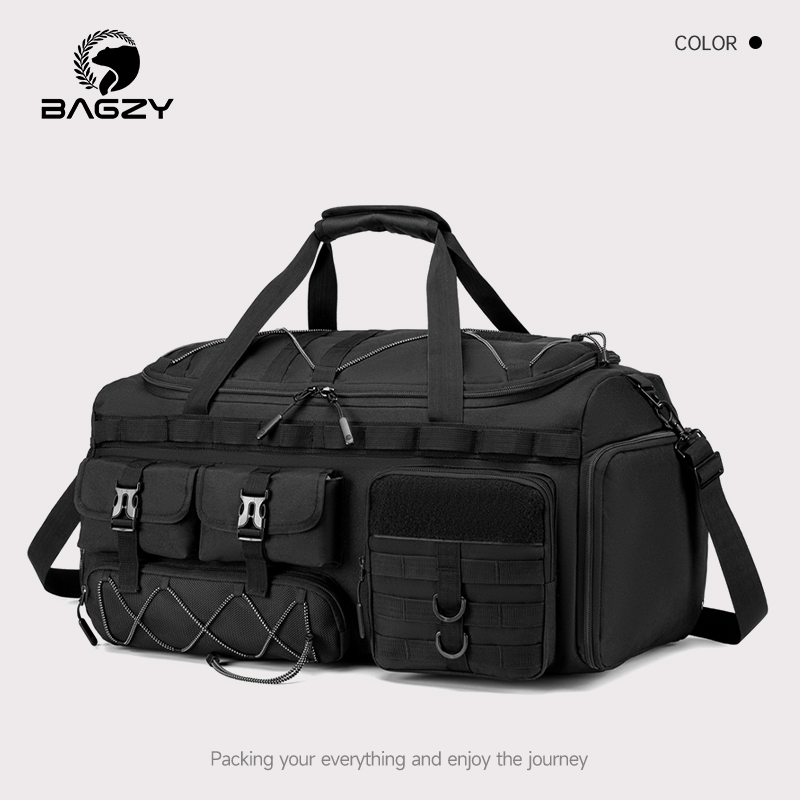 Bagzy New Travel Bag Large Capacity Waterproof Camping Fitness Bag Three-Purpose Business Trip Multifunctional Luggage Bag Outdoor Bagzy New Travel Bag Large Capacity Waterproof Camping Fitness Bag Three-Purpose Business Trip Multifunctional Luggage Bag Outdoor