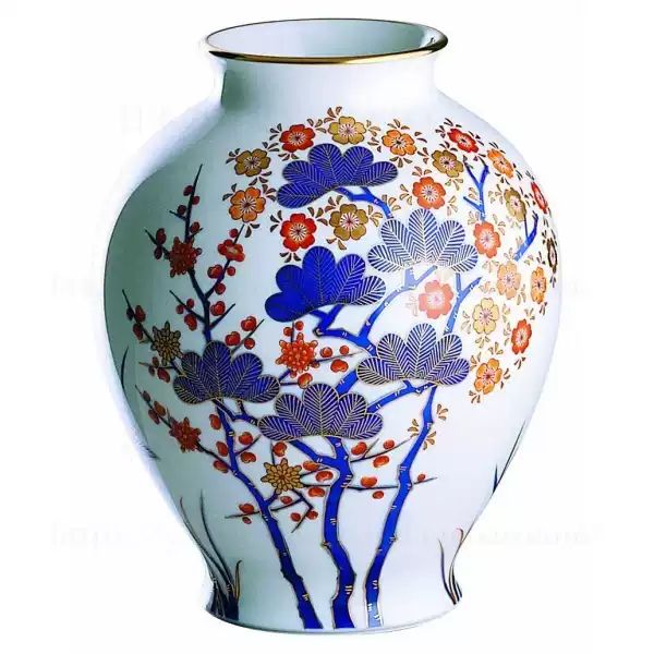 香籣社(香兰社)古伊万里四季瓷器花瓶高27cm日式
