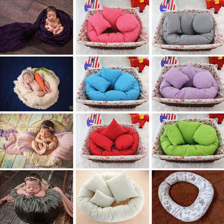 Child Photography Assistant Props Wheat Ring Styling Pillow Newborn Baby Photo Gallery Baby Full Moon 100 Birthday Photo Mat