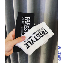 @Fangshao mens autumn socks mens mid-tube socks alphabet Harajuku sports socks Korean version of the couple street trend brand stockings