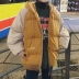Fang Shao quần áo nam mùa đông cotton phù hợp với giới trẻ Hàn Quốc dày lên lỏng lẻo trùm đầu phim hoạt hình cotton ấm màu phù hợp với áo khoác áo khoác bò nam Bông