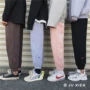 Quần áo nam Fang Shao mùa đông cộng với quần nhung thể thao phiên bản Hàn Quốc của quần ống dày nam túi quần kín miệng quần nam đẹp