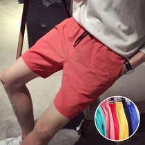  @Fangshao mens Hong Kong style summer student candy color casual sports shorts mens beach ins five-point pants tide