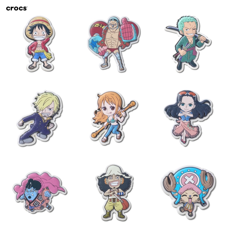 Crocs Genuine One Piece Luffy Zoro Nami Robin Etc. Zhibixing Clogs DIY Accessories