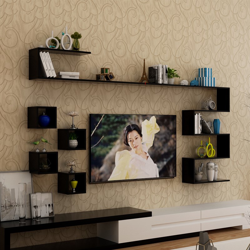 Creative tủ TV lắp ráp mô hình đơn giản tấm gô nhỏ tường tường TV kệ tủ kết hợp của hộp set-top - Buồng mua tủ quần áo