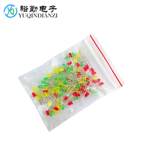 3mm light-emitting diode component package red green and yellow each 30 a total of 90 LED component packages straight plug