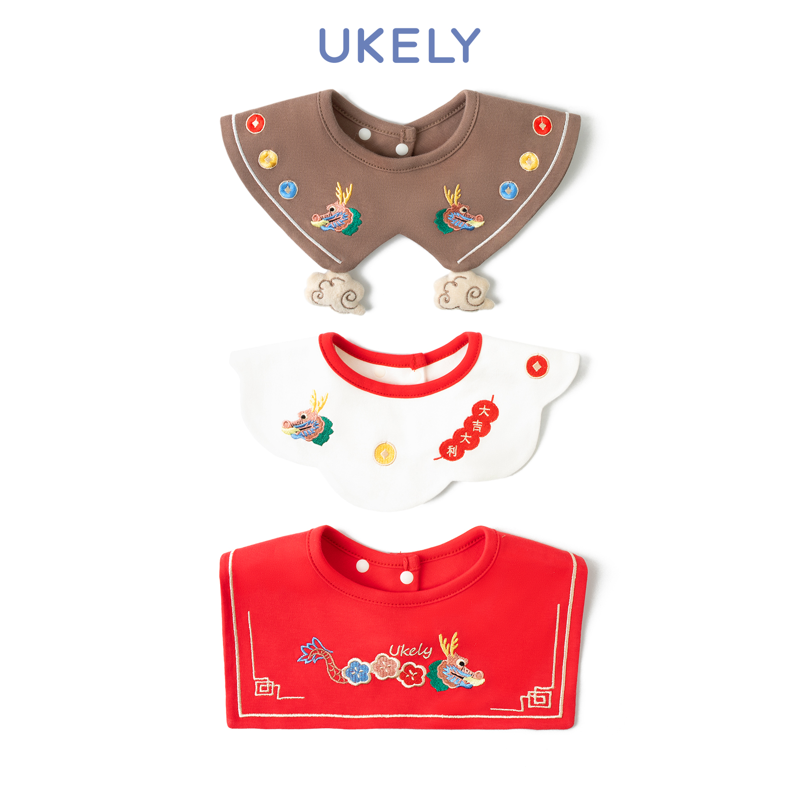 Saliva Towel Baby Autumn Winter A Type Dragon Year Newborn Enclosure 0-3 Year Old Pure Cotton Waterproof Anti-Spitting Milk Baby Bib-Taobao