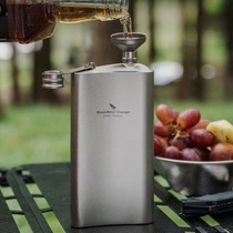 Outdoor pure titanium wine bottle thickened ultra-light camping portable mini titanium alloy small wine bottle portable wine bottle household titanium wine bottle