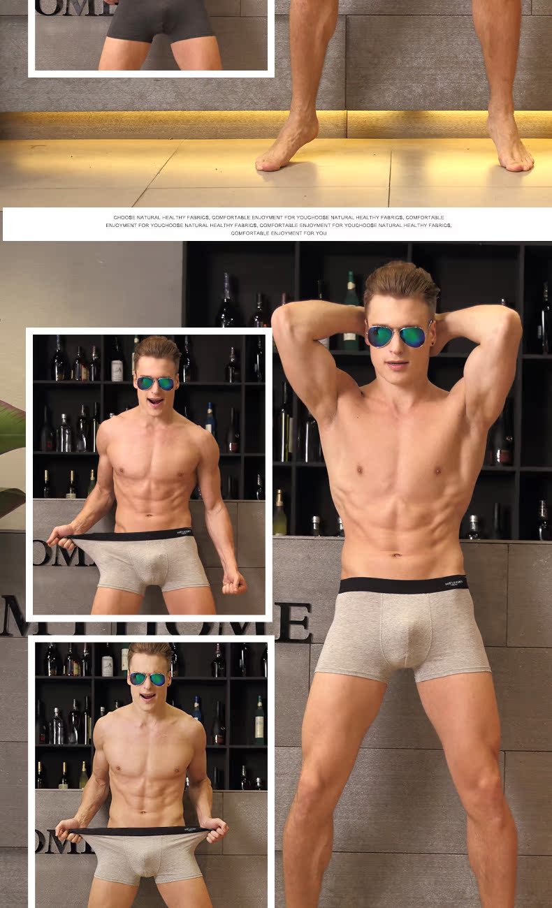 Quần lót nam cực nam quần cotton boxer 200 pounds chất béo cộng với phân bón XL quần cha lỏng do lot nam
