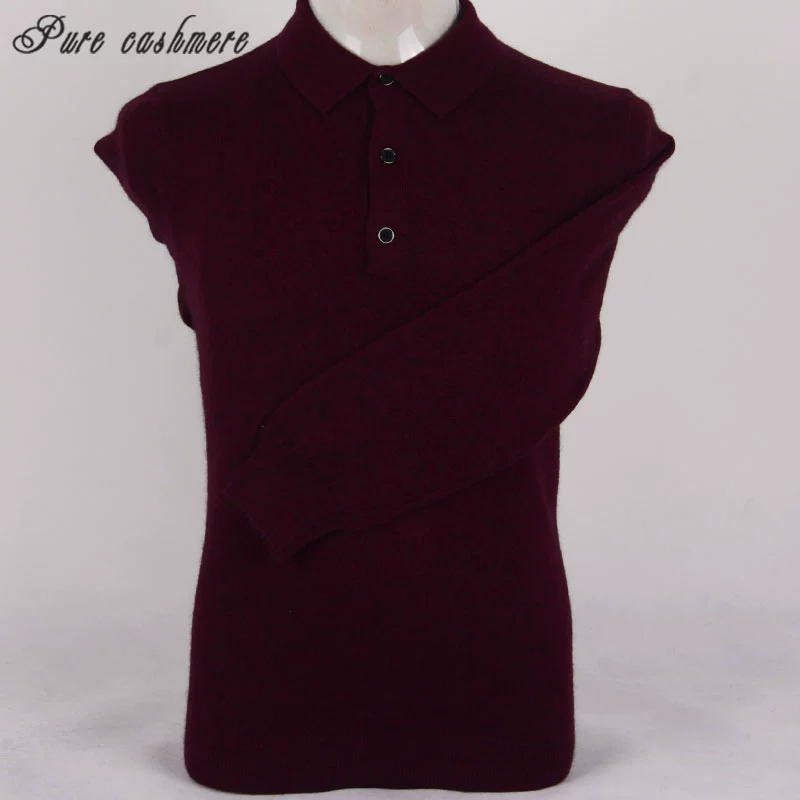 Được sản xuất tại Nội Mông áo len cashmere nguyên chất mùa đông dày và ấm áp nam thanh niên trưởng thành áo len cashmere giản dị J81 - Áo len Cashmere