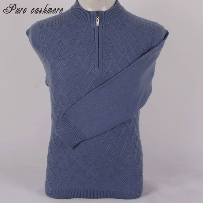 Được sản xuất tại Nội Mông áo len cashmere nguyên chất mùa đông dày và ấm áp nam thanh niên trưởng thành áo len cashmere lỏng lẻo J116 - Áo len Cashmere