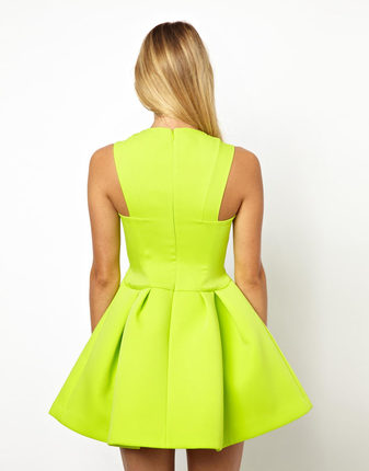 Haoduoyi European style fashion Slim sleeveless vest skirt sweet princess folds Puff waist dress