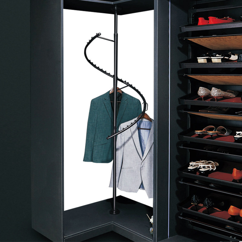 Omo wardrobe Corner Swivel hanger Swivel hanger Corner hanger rod Cloakroom 360 degree Swivel hanger