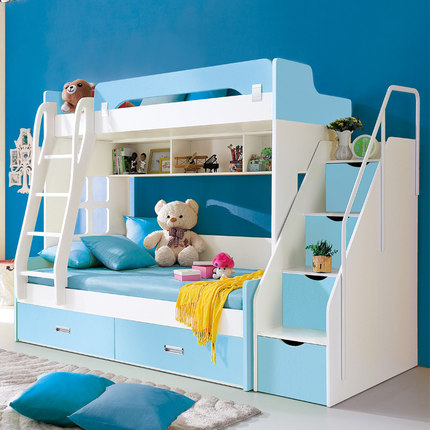 MHJ儿童上下床双层床高低床子母床女孩公主床