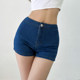 Long-legged peach-butt elastic denim shorts, soft and comfortable, high elasticity, high waist and hip-covering hot pants, hot girl tights