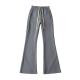 European and American style elastic high-waisted streamers slightly flared velvet sweatpants sports pants flared pants slim floor-length casual pants for women