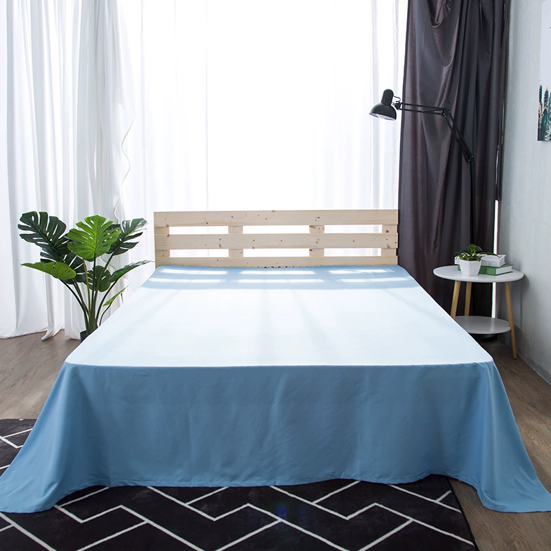 LlanCL / Langqi International Pure Color Scrubbed Sheet Single Piece Hotel 1.2 mét 1.5m1.8 Bốn mùa Universal - Khăn trải giường