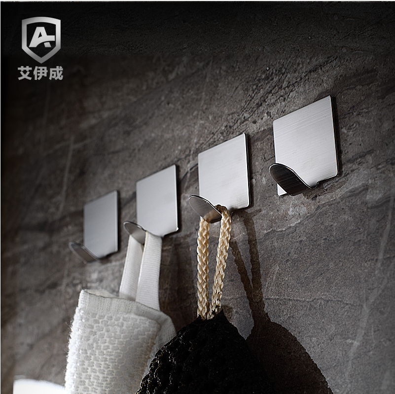 Stainless steel adhesive small hook (6 pieces)Small mini hook debris hook Strong clothes hook