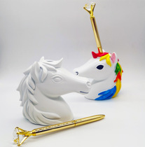  Unicorn Penholder Rainbow Unicorn Pen Holder Pen Holder INS Pink girl heart pen holder decoration pen plug