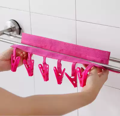 Portable travel hanging clothes clip hook Foldable plastic soft cloth art clothes drying supplies Travel travel equipment