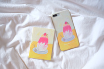 zengxiaoe-mobile phone case frosted soft shell shaved ice Series-strawberry ice
