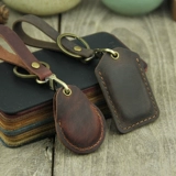 Кожаный защитный чехол для карты, прямоугольный чехол для проездного и картхолдер, индукционный брелок, из натуральной кожи