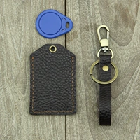 Litchi Pattern Small Card Set Set Dark Coffee Color