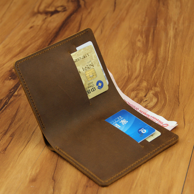 Hand Mad Horse Pipper Clipper Men's Retro Card Bag for Men's Retro - Card Limited Head - Leather Ultra - Thin Wallet