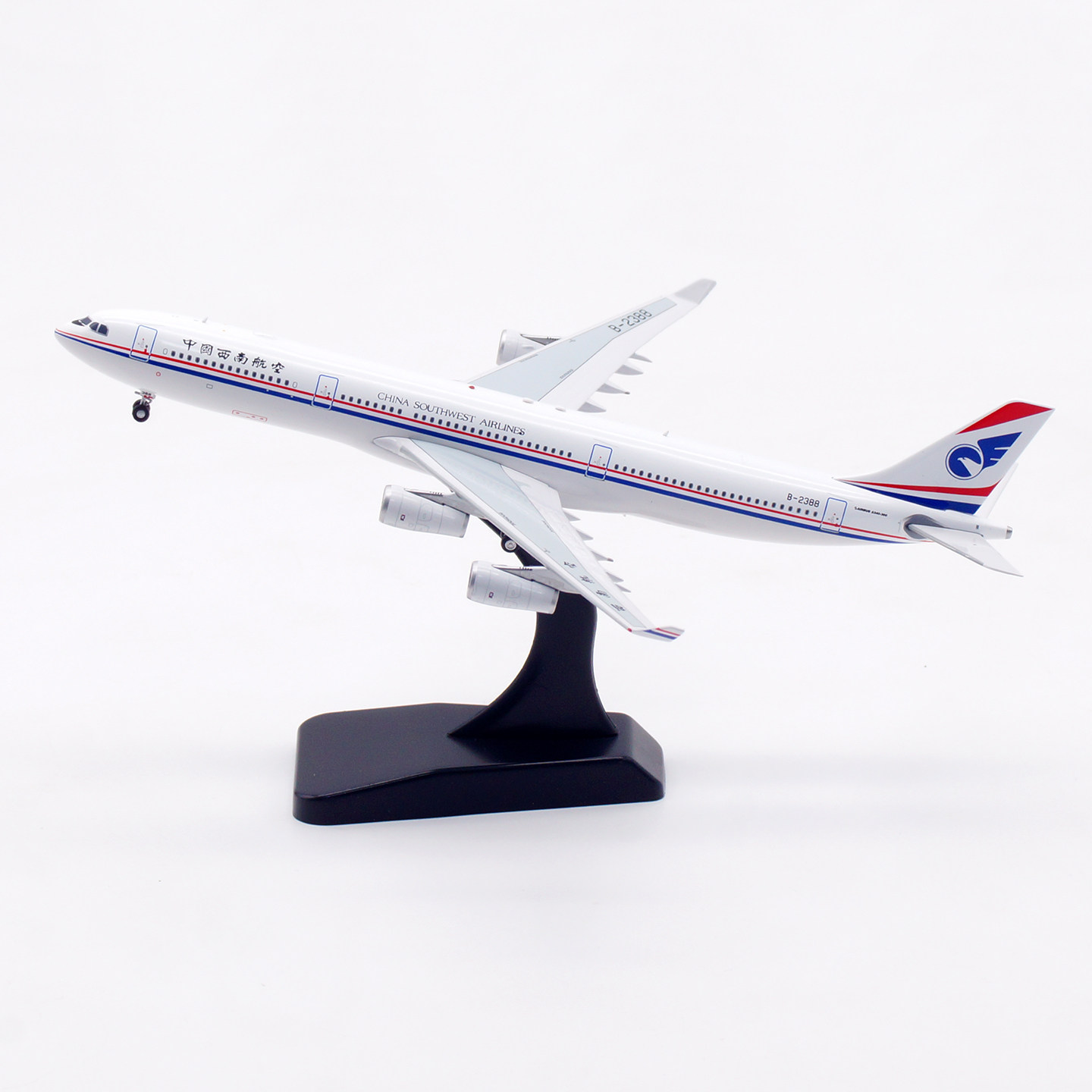 AV 1:400 飛機模型合金中國西南航空A340-300 B-2388 B-2389 90-淘寶