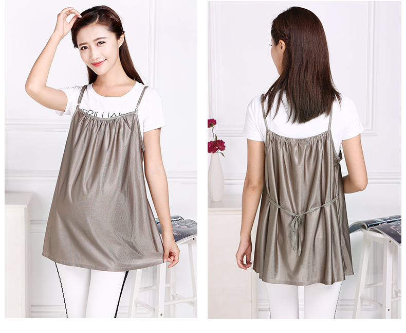 Áo bà bầu 100% sợi bạc chống bức xạ chính hãng Quần áo bảo vệ mặc áo sợi bạc treo váy bốn mùa áo khoác bà bầu chính hãng
